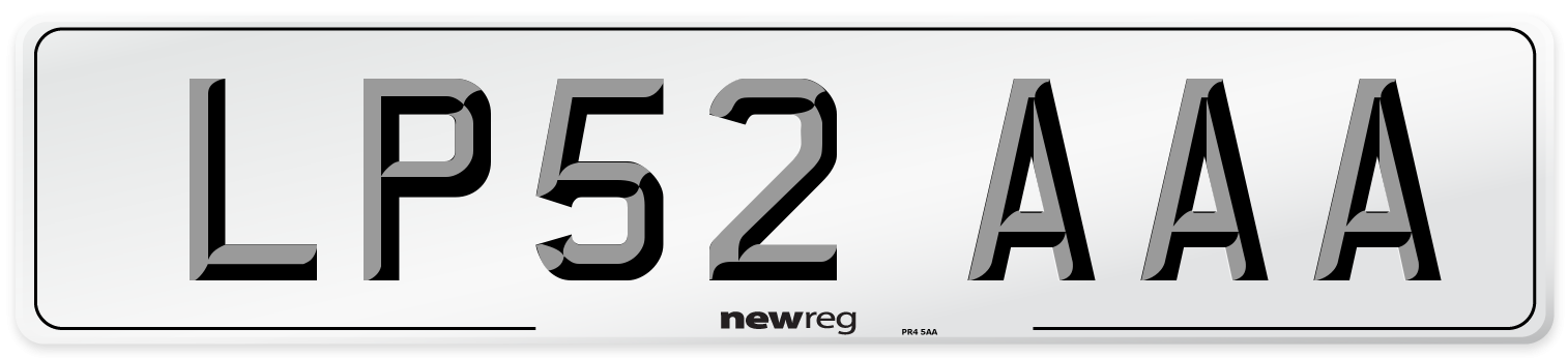 LP52 AAA Number Plate from New Reg